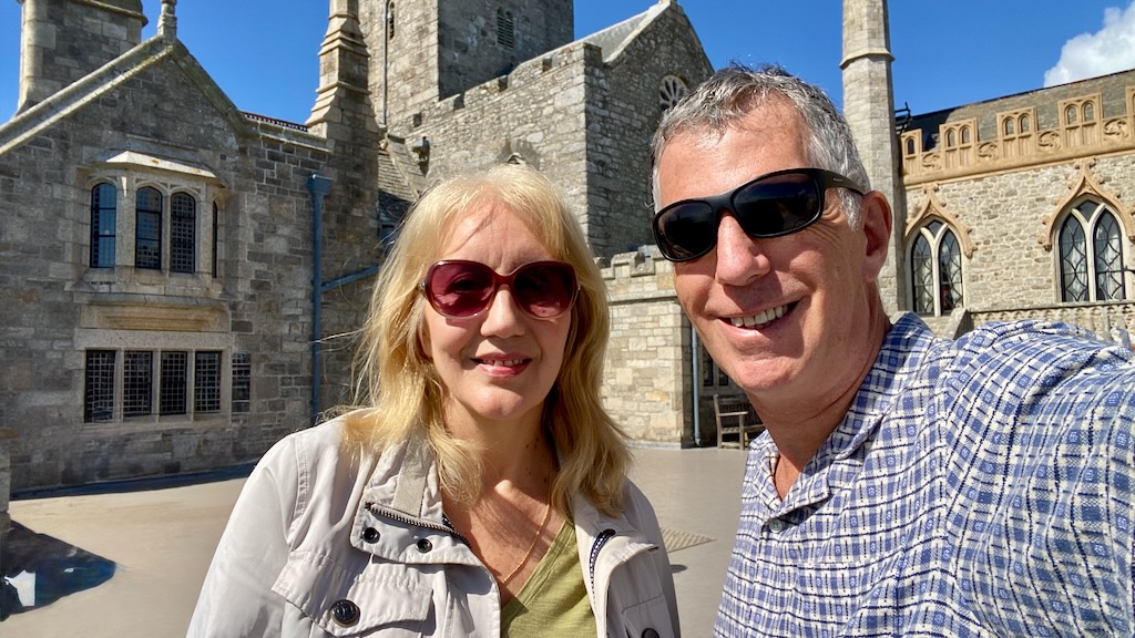 Geoff and Sue at St Michael's Mount